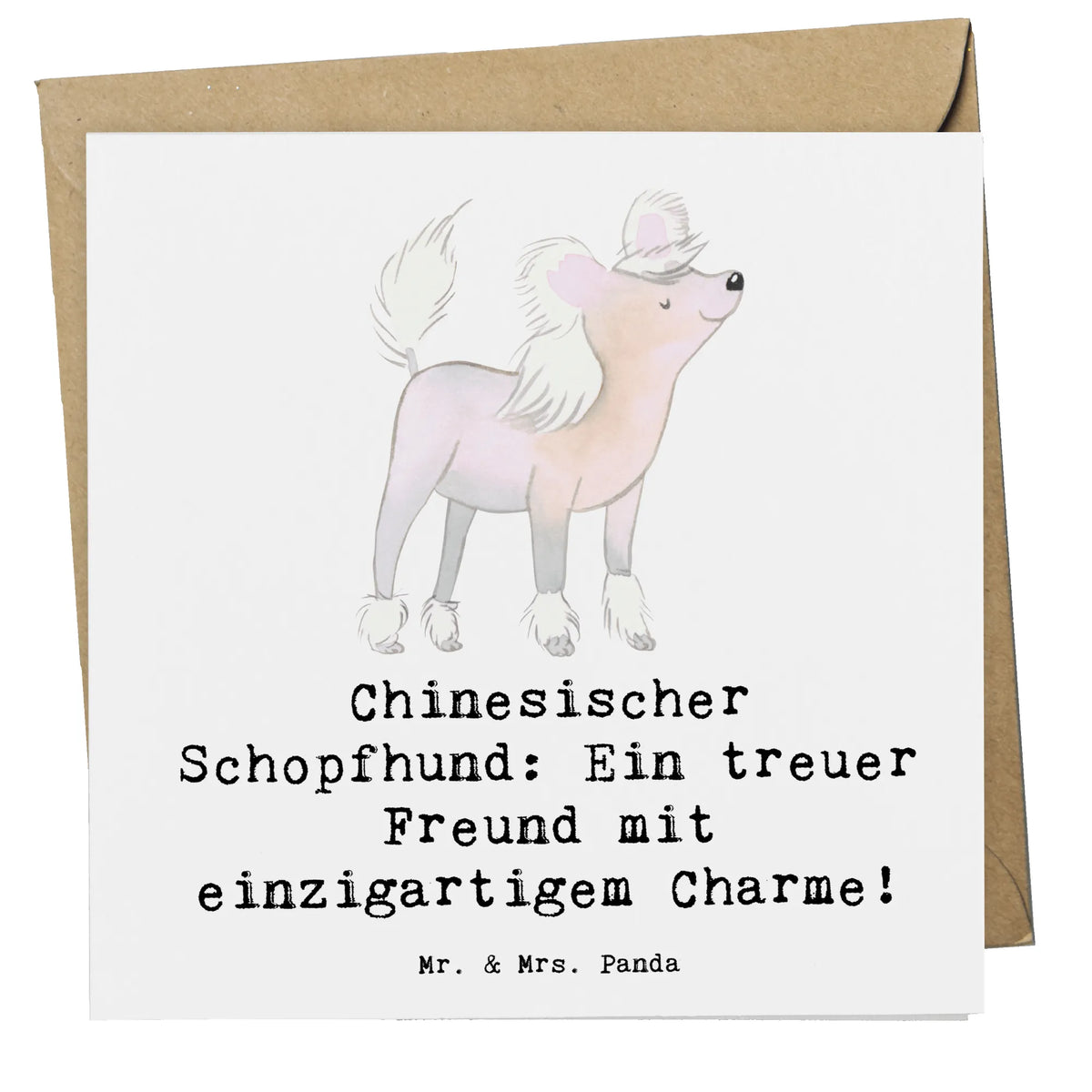 Deluxe Card Chinesischer Schopfhund: Ein treuer Freund mit einzigartigem Charme! gift, animal lover, giving, dog breed, purebred dog, dog owner, puppy