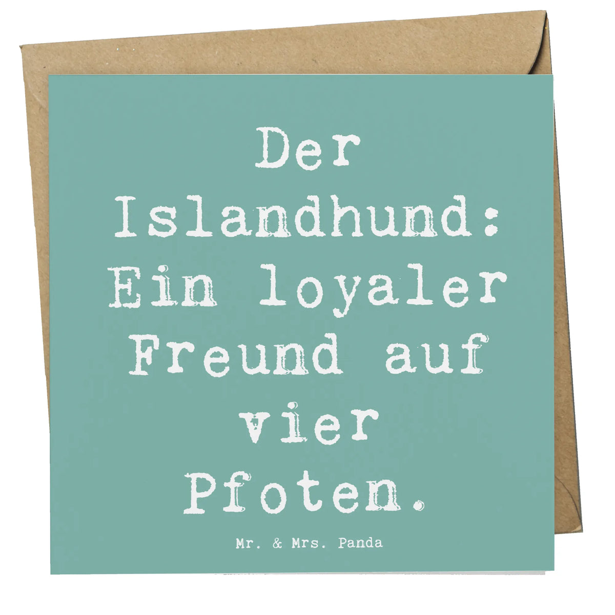 Deluxe Card Saying Der Islandhund: Ein loyaler Freund auf vier Pfoten.