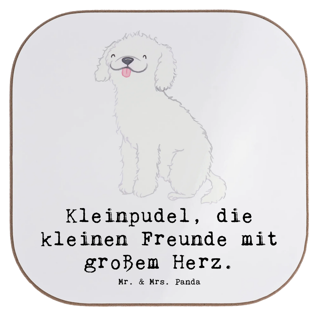 Square coaster Kleinpudel, die kleinen Freunde mit großem Herz.