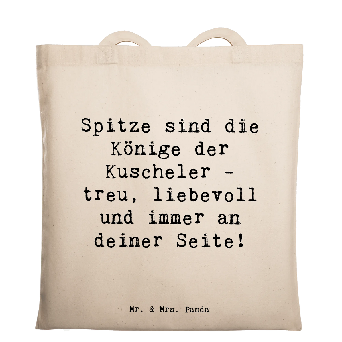 Tote bag Saying Spitze sind die Könige der Kuscheler - treu, liebevoll und immer an deiner Seite! gift, animal lover, giving, dog breed, purebred dog, dog owner, puppy