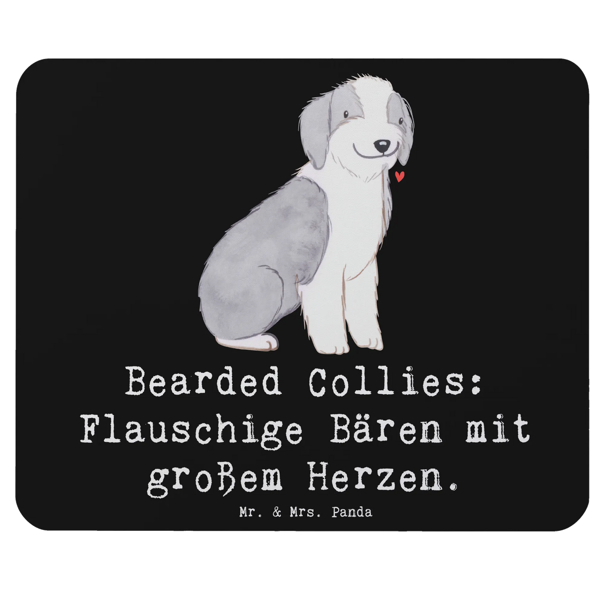 Mouse mat Bearded Collies: Flauschige Bären mit großem Herzen. gift, animal lover, giving, dog breed, purebred dog, dog owner, puppy