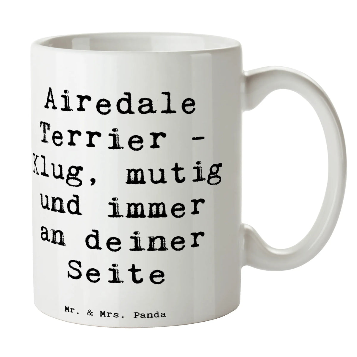 Kubek Cytat Airedale Terrier - Klug, mutig und immer an deiner Seite dawanie, prezent, Pies, rasa psa, pies rasowy, właściciel psa, miłośnik zwierząt, szczeniak
