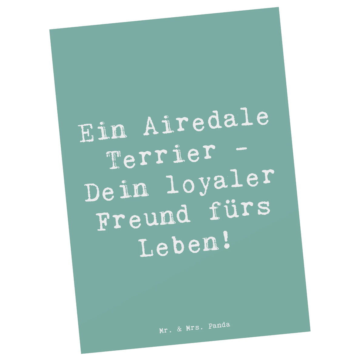 Postkarte Spruch Airedale Terrier