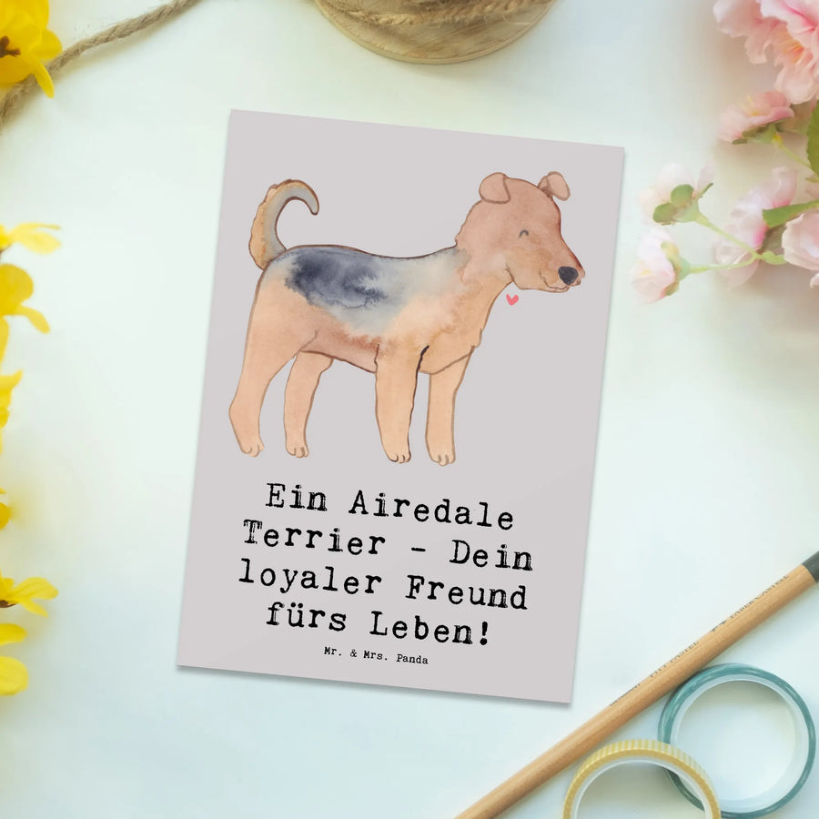 Postkarte Airedale Terrier