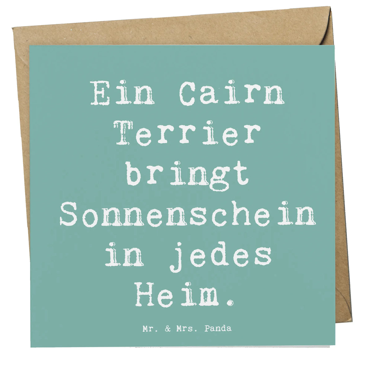 Deluxe Karte Spruch Cairn Terrier Glück