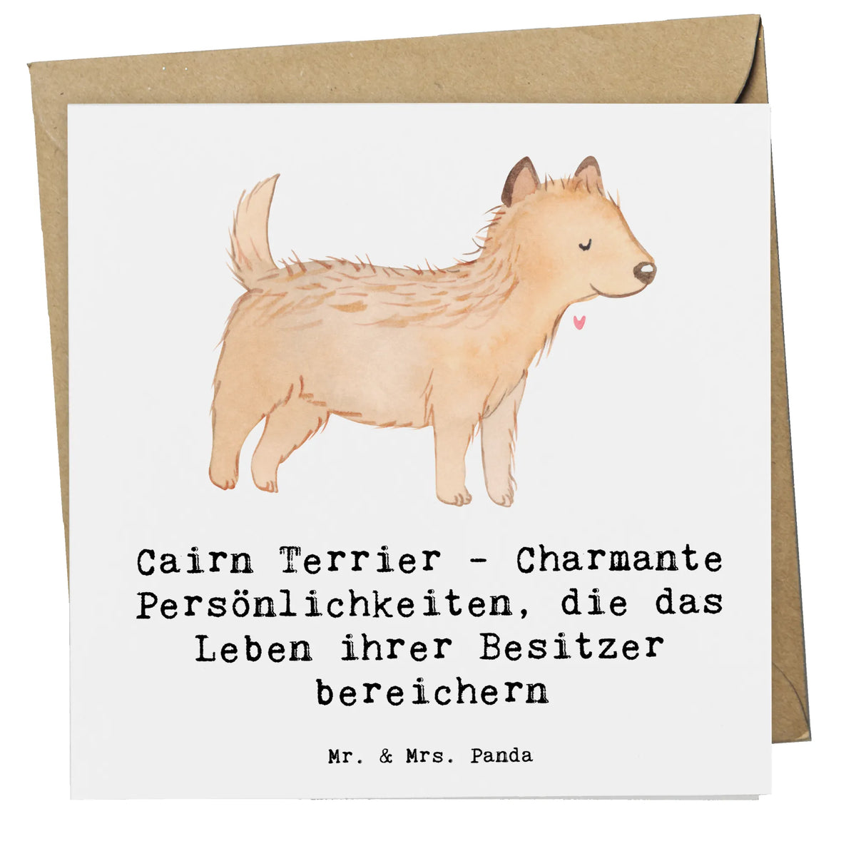 Deluxe Karte Cairn Terrier Grußkarte, anlasskarte, doppelkarte, Klappkarte, Glückwunschkarte, faltkarte, Geschenk, Schenken, Hund, Hunderasse, Rassehund, Hundebesitzer, Tierfreund, Welpe