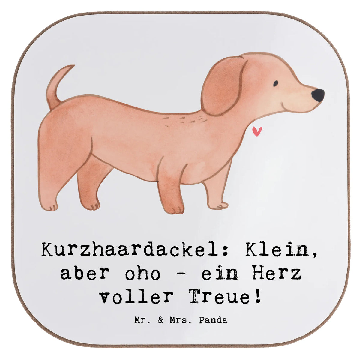 Untersetzer Kurzhaardackel Herz