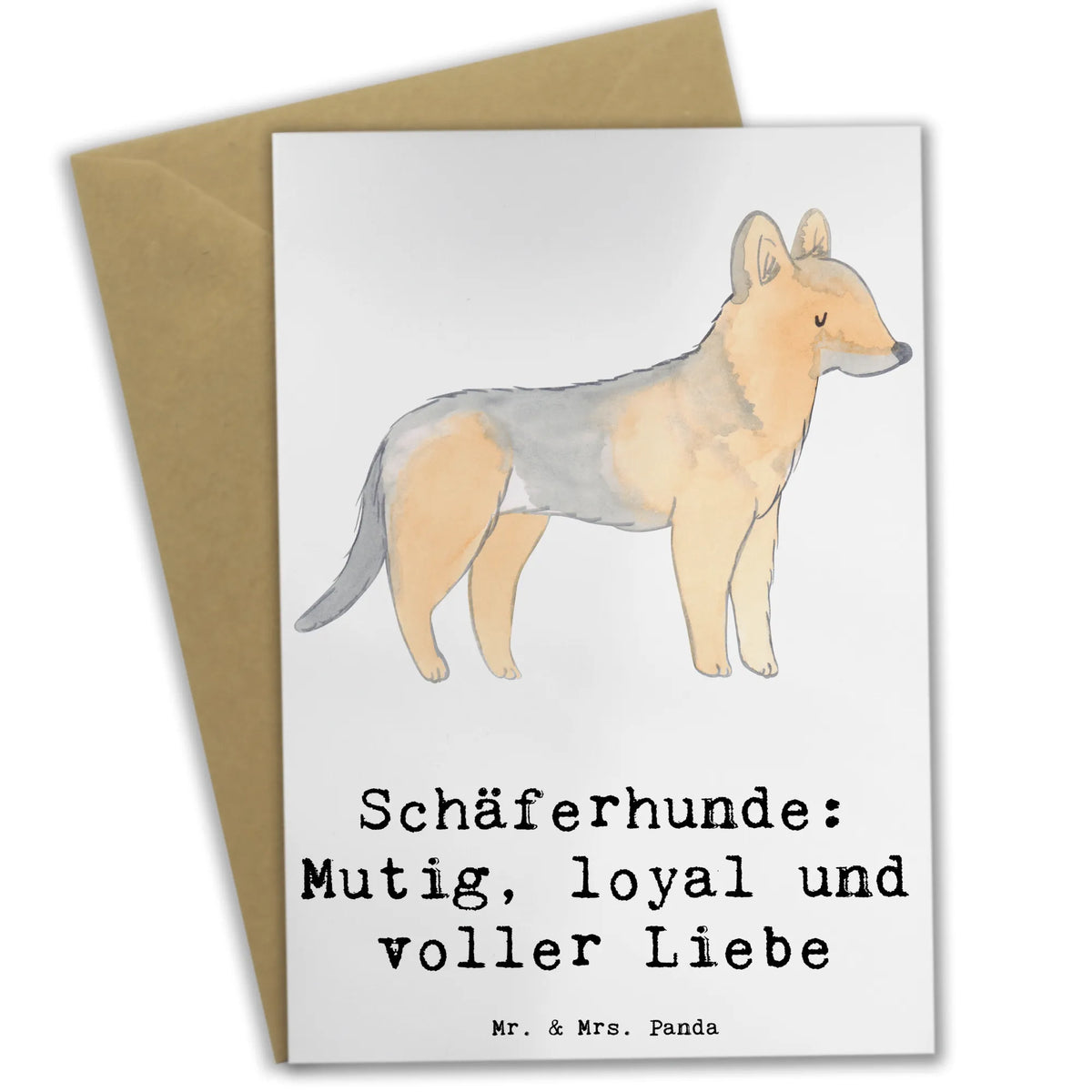 Greetings card Schäferhunde: Mutig, loyal und voller Liebe gift, animal lover, giving, dog breed, purebred dog, dog owner, puppy