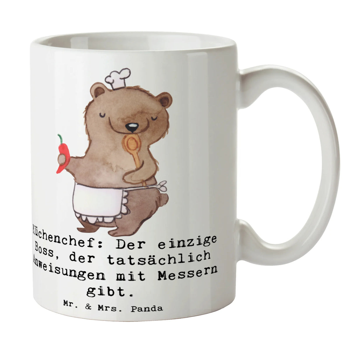 Mug Küchenchef: Der einzige Boss, der tatsächlich Anweisungen mit Messern gibt. profession, sayings, best, farewell gift, passing exam, anniversary, retirement, promotion, job start, gift idea, gift