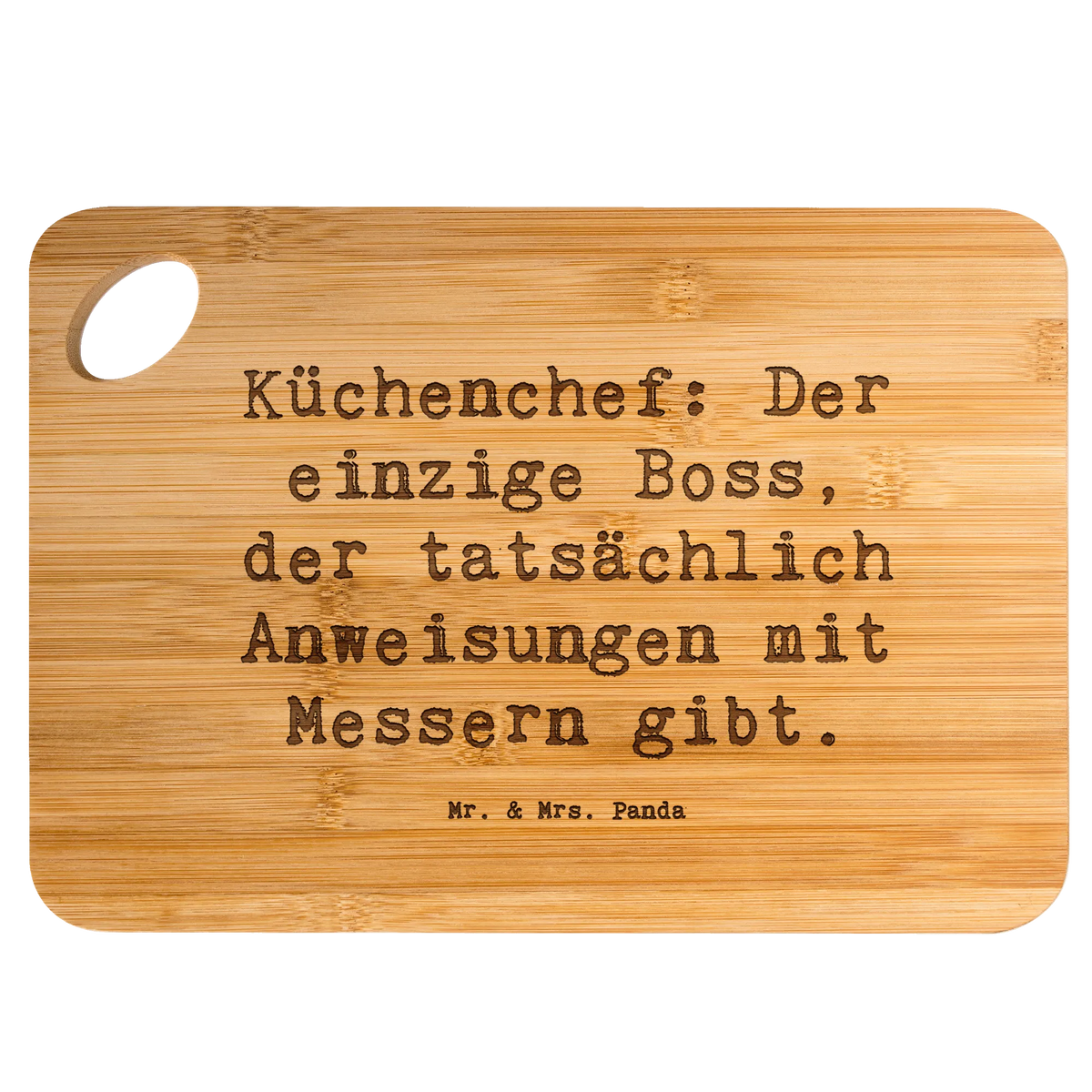 Bamboo chopping board Saying Küchenchef: Der einzige Boss, der tatsächlich Anweisungen mit Messern gibt. cutting block, nature, bamboo, solid, breakfast, kitchen board, board, slices, engraving, dulcimer, kitchen, cutting board, carving board, robust, breakfast board, wood, gift, gift idea, best, farewell gift, passing exam, anniversary, retirement, promotion, job start, sayings, funny, profession
