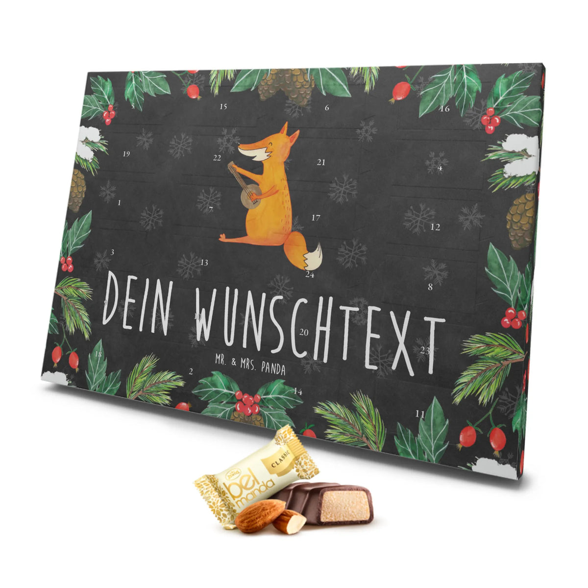 Personalisierter Marzipan Adventskalender Fuchs Gitarre Personalisierter Marzipan Adventskalender, Fuchs, Sänger, Musik Spruch, Füchse, Sängerin, Geschenk Musiker, Gitarre, Musikerin