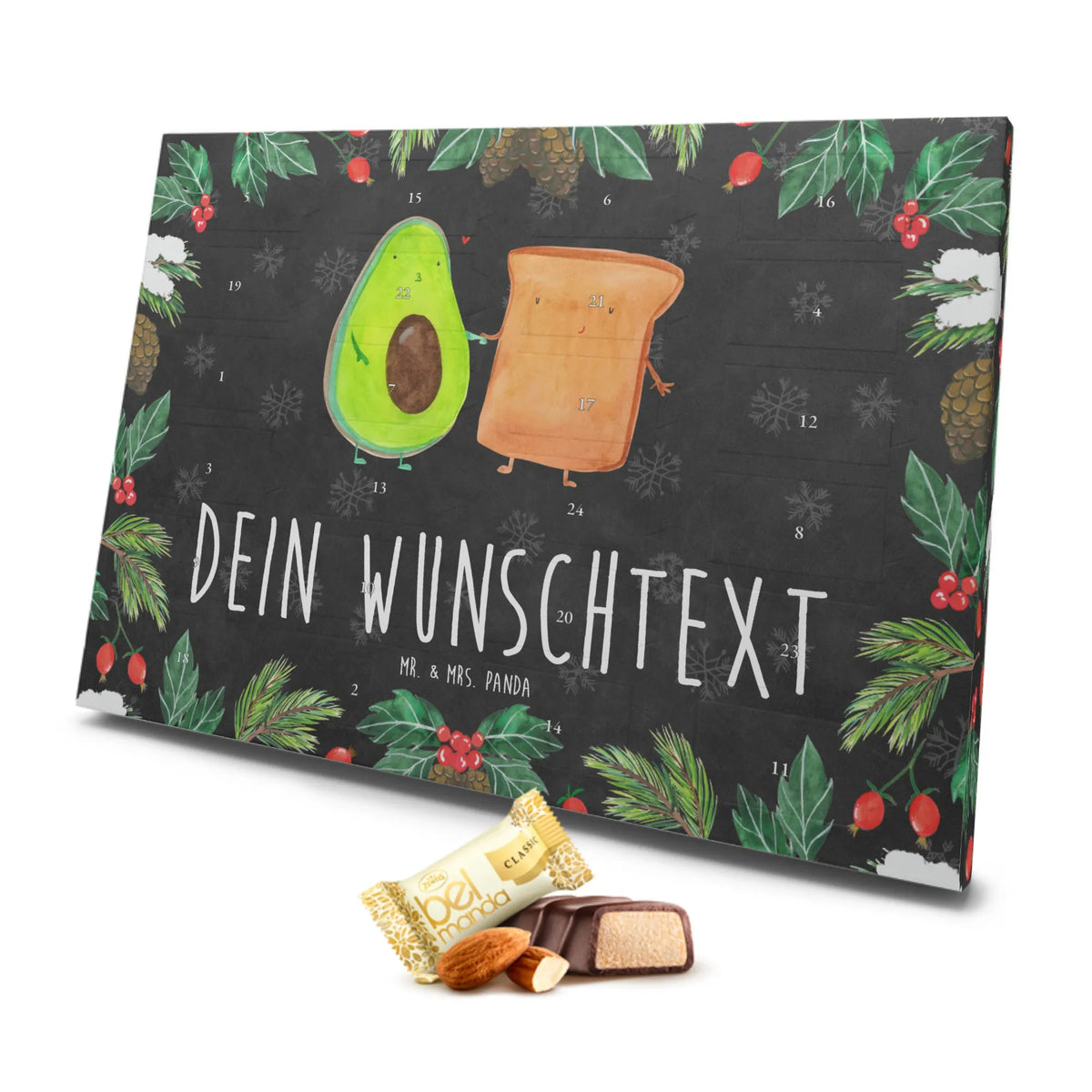 Personalisierter Marzipan Adventskalender Avocado Toast Personalisierter Marzipan Adventskalender, Avocado, Veggie, Vegan, Gesund, Verlobt, Freundin, Hochzeit, Freund, Toast, Hochzeitsgeschenk, Verlobungsparty, Liebespaar, Toastbrot, Pärchen, Jahrestag, Jahrestagsgeschenk