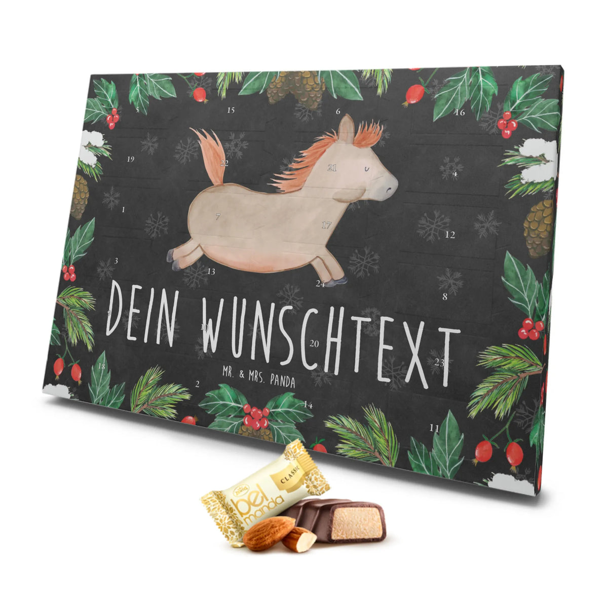 Personalisierter Marzipan Adventskalender Pferd Springen Personalisierter Marzipan Adventskalender, Bauernhof, Hoftiere, Landwirt, Landwirtin, Pferdestall, Pferd, Pferde, reiten, ausreiten, Pferdebesitzer, Pony, Stall