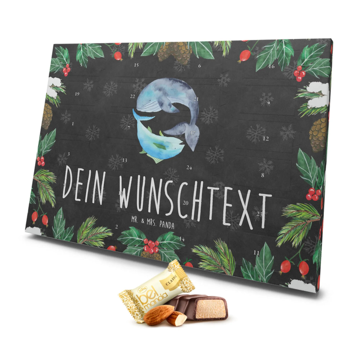 Personalisierter Marzipan Adventskalender Walfisch Thunfisch Personalisierter Marzipan Adventskalender, Tiermotive, Gute Laune, lustige Sprüche, Tiere, Wortwitz lustig, Witz, Spruch des Tages, Flachwitz Geschenk, Wahl, Spruch lustig, Wal, Tunfisch, Flachwitz