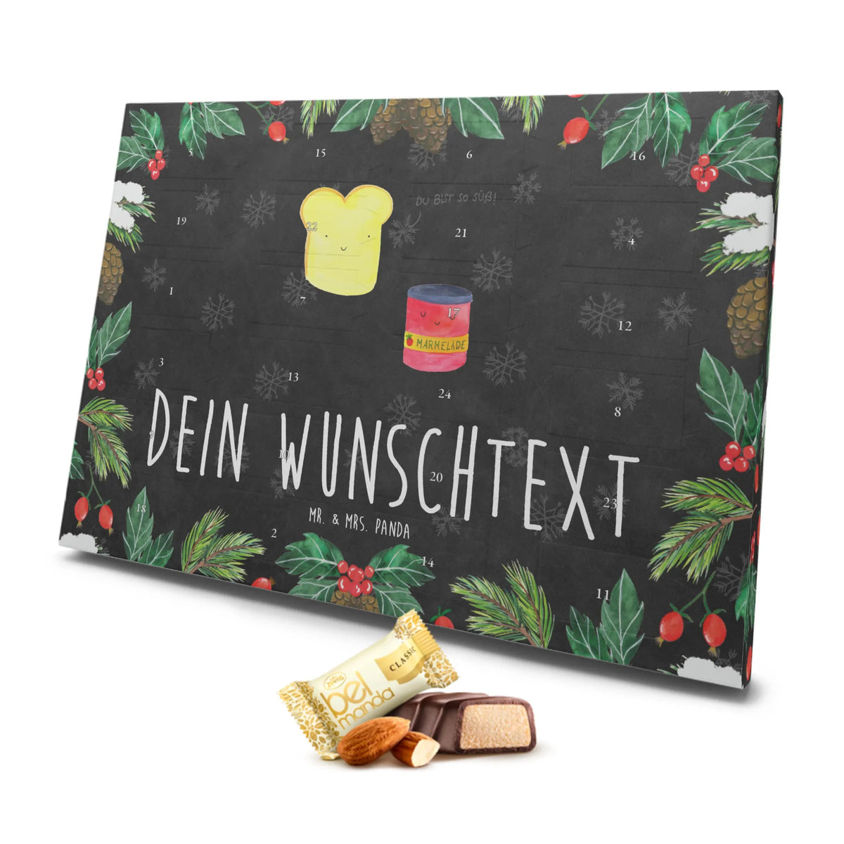 Personalisierter Marzipan Adventskalender Toast Marmelade Personalisierter Marzipan Adventskalender, Tiermotive, Gute Laune, lustige Sprüche, Tiere, Toastbrot, Brot, süß, Küche Deko, Dreamteam, Toast, Küche Spruch, Frühstück Einladung, süße Postkarte, Marmelade