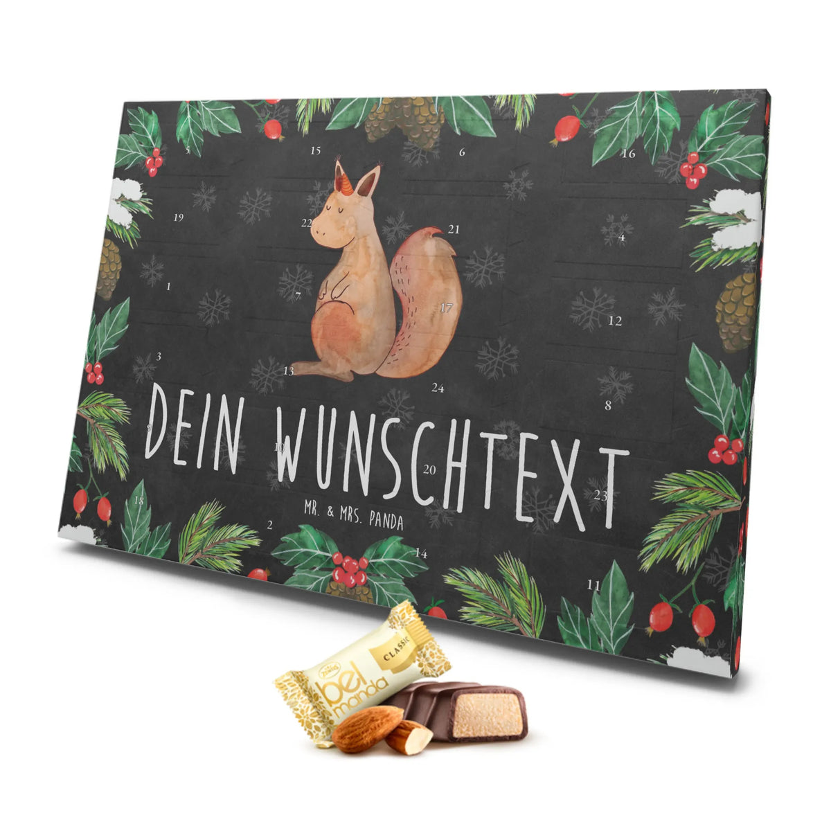Personalisierter Marzipan Adventskalender Einhorn Glauben Personalisierter Marzipan Adventskalender, Einhorn, Einhörner, Einhorn Deko, Unicorn, Eichhorn, Einhörnchen, Eichhörnchen