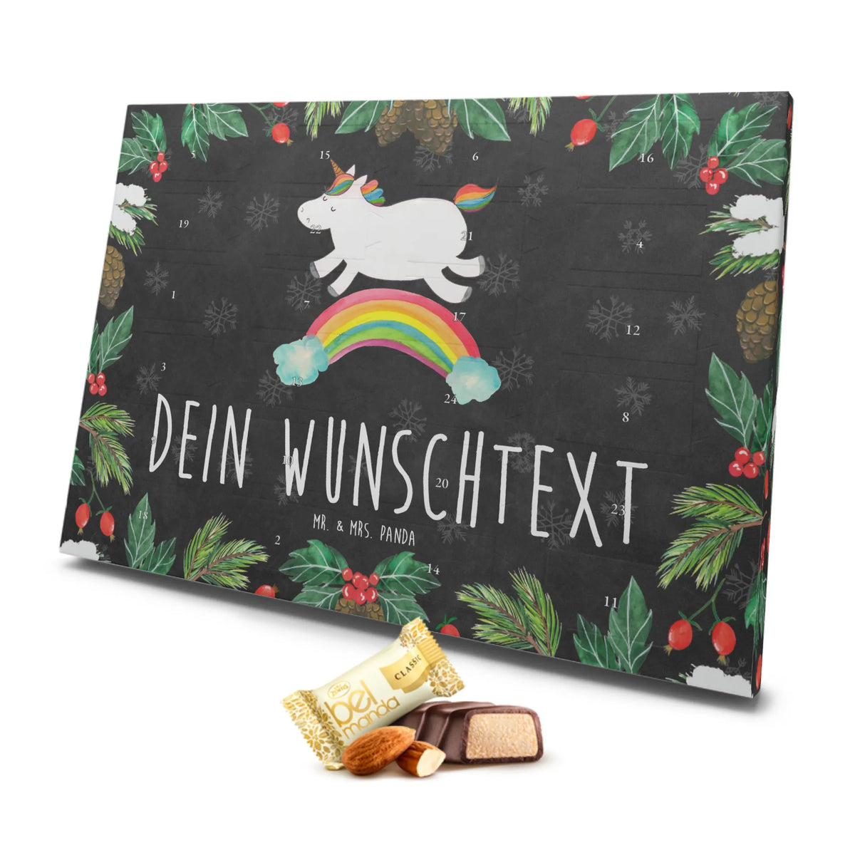 Personalisierter Marzipan Adventskalender Einhorn Regenbogen Personalisierter Marzipan Adventskalender, Einhorn, Einhörner, Einhorn Deko, Unicorn, Erwachsenwerden, Einhornpower, Einhornautobahn, Glitzer, Regenbogen