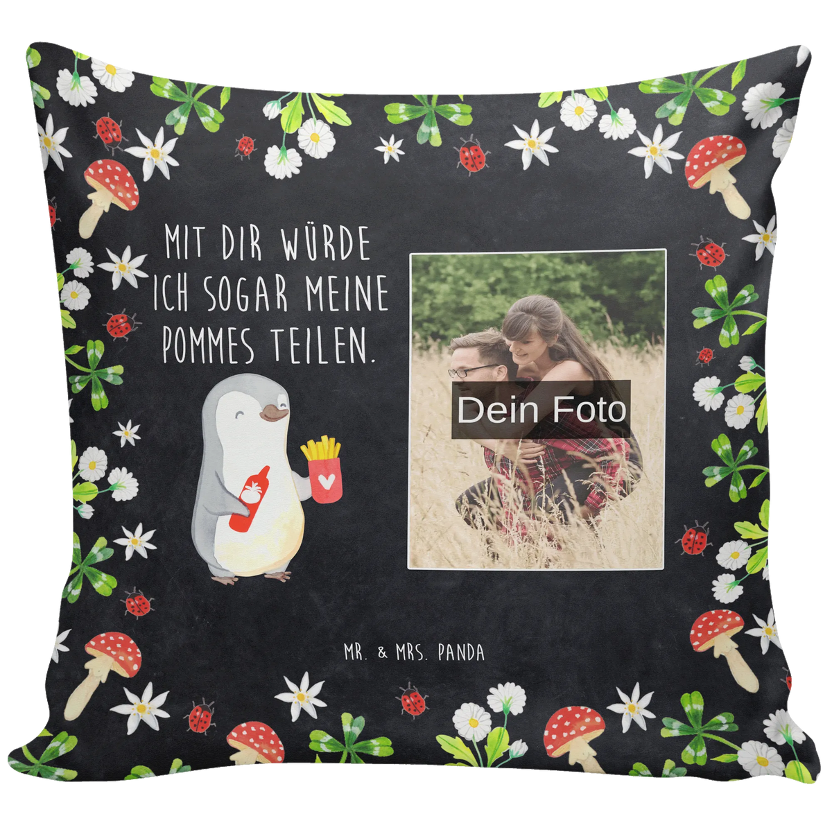 Personalisiertes Foto Kissen Pinguin Pommes Personalisiertes Foto Kissen, Freundin, Freund, Liebe, Liebesgeschenk, Jahrestag, Verlobung, Partner, Ehemann, Ehefrau, Heiraten, Heiratsantrag, Hocheitstag, Liebesbeweis, Geschenk für Partner, Geschenk für Frauen, Geschenk für Freundin, für Ehemann, Mitbringsel, Hochzeitstag, Valentinstag, für Männer