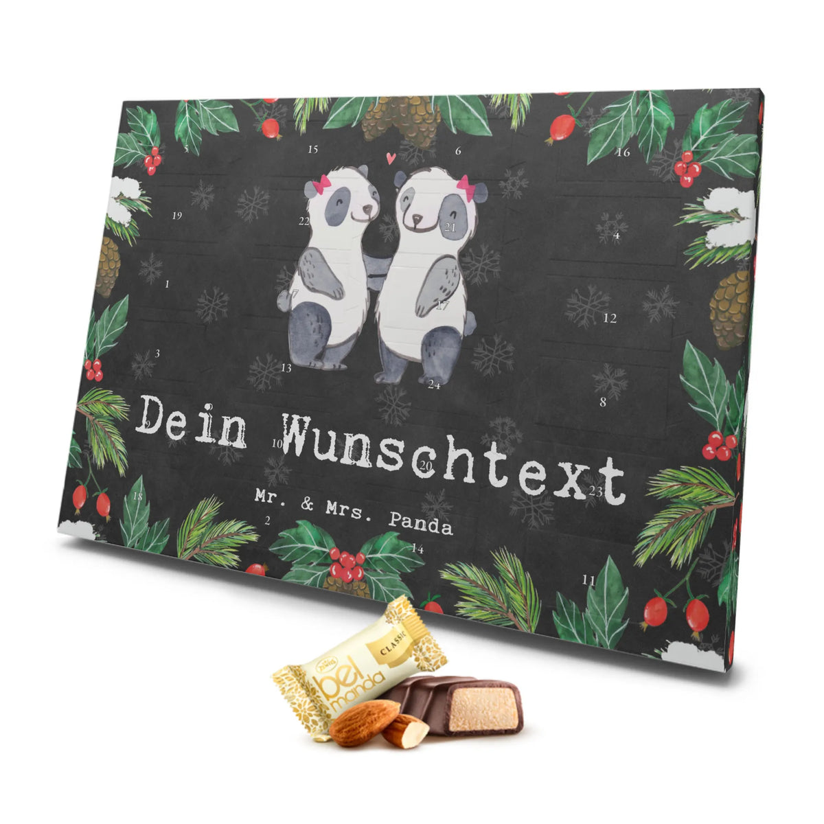 Personalisierter Marzipan Adventskalender Panda Beste Blutsschwester der Welt Personalisierter Marzipan Adventskalender, für, Dankeschön, Geschenk, Schenken, Geburtstag, Geburtstagsgeschenk, Geschenkidee, Danke, Bedanken, Mitbringsel, Freude machen, Geschenktipp, Geschwister, Liebe, Schwesterherz, Kleinigkeit, Freundin, Familie, Sister, Bae, Schwester, Tochter, Blutsgeschwister, Blutsschwester, Beste, Schwestern