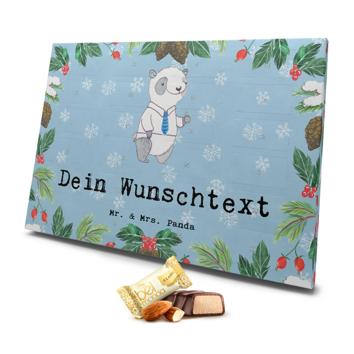 Personalisierter Marzipan Adventskalender Panda Bester Ersatzvater der Welt Personalisierter Marzipan Adventskalender, für, Dankeschön, Geschenk, Schenken, Geburtstag, Geburtstagsgeschenk, Geschenkidee, Danke, Bedanken, Mitbringsel, Freude machen, Geschenktipp, Daddy, Familie, Mann, Geschenk Vater, Bester, Ersatzvater, Paps, Dad, Kleinigkeit, Ersatz, Papa, zweiter, Eltern, Vati, Vater, Papi