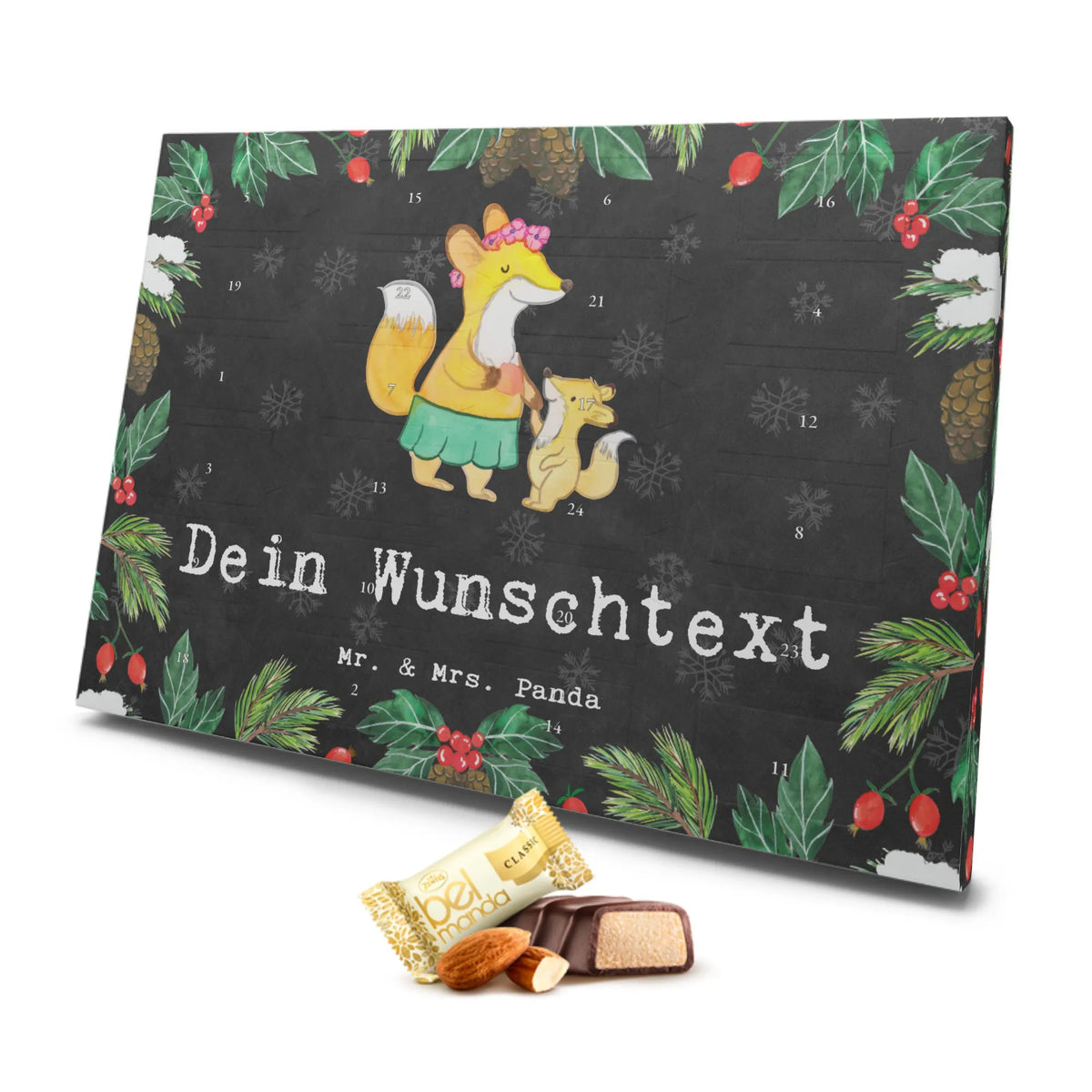 Personalisierter Marzipan Adventskalender Fuchs Beste Mama der Welt Personalisierter Marzipan Adventskalender, für, Dankeschön, Geschenk, Schenken, Geburtstag, Geburtstagsgeschenk, Geschenkidee, Danke, Bedanken, Mitbringsel, Freude machen, Geschenktipp, Mama, Mutti, Muttertag, Mami, Mutter, Ma, Sohn, Beste, Tochter, Supermama, Beste Mama