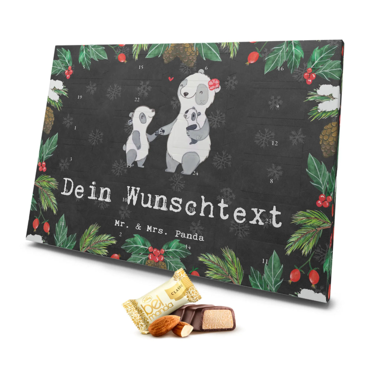 Personalisierter Marzipan Adventskalender Panda Beste Mom der Welt Personalisierter Marzipan Adventskalender, für, Dankeschön, Geschenk, Schenken, Geburtstag, Geburtstagsgeschenk, Geschenkidee, Danke, Bedanken, Mitbringsel, Freude machen, Geschenktipp, Mama, Mom, Muttertag, Mutti, Ma, Mami, Sohn, Beste, Mommy, Mutter, Beste Mama, Tochter, Supermama