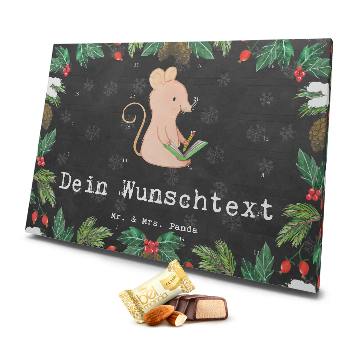Personalisierter Marzipan Adventskalender Maus Kreatives Schreiben Personalisierter Marzipan Adventskalender, Geschenk, Sport, Sportart, Hobby, Schenken, Danke, Dankeschön, Auszeichnung, Gewinn, Sportler, Literatur schreiben, creative writing, Kreatives Schreiben