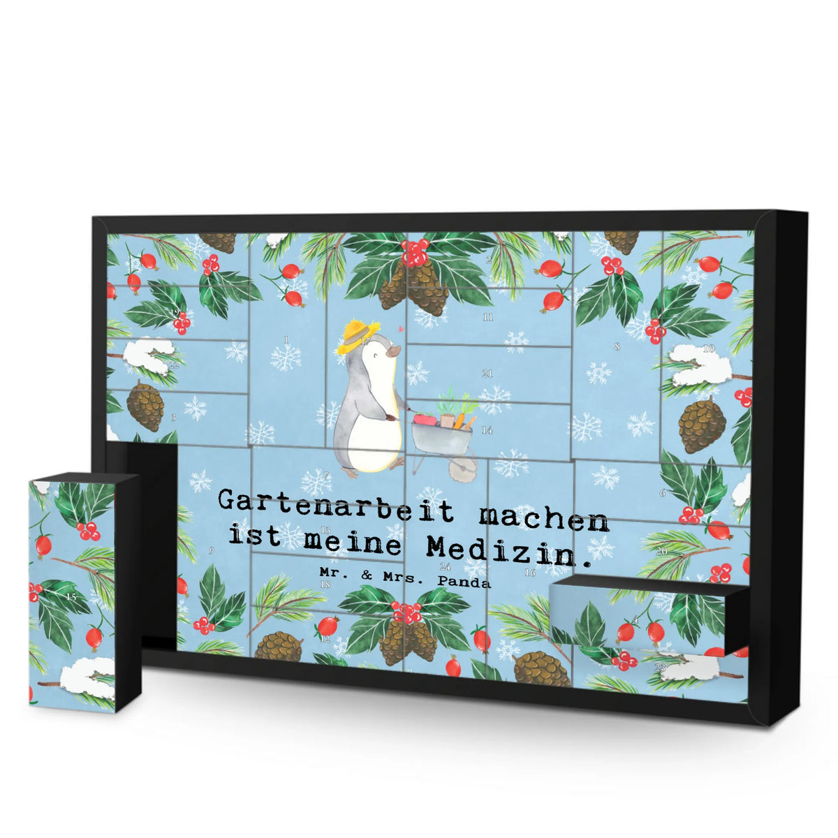 Fillable advent calendar penguin gardening Gift, giving, thank you, award, profit, athlete, garden maintenance, Gardening