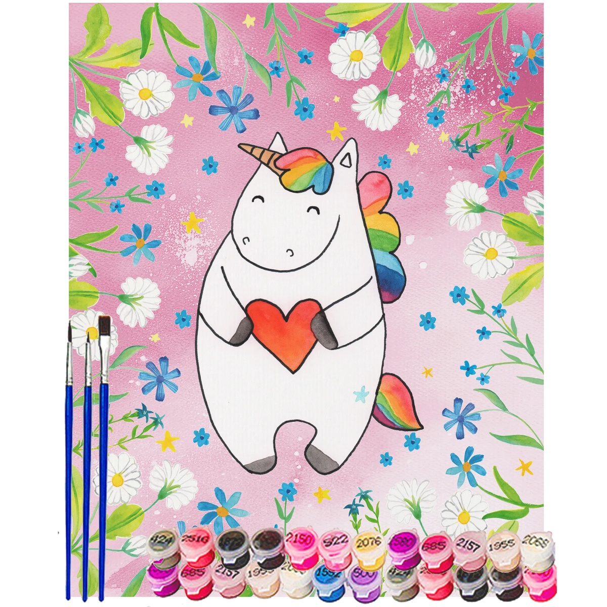 Paint by Numbers unicorn Heart unicorn, unicorns, evil, heart, funny, bad girl, Unicorn, different, girlfriend present, girlfriend gift, bad