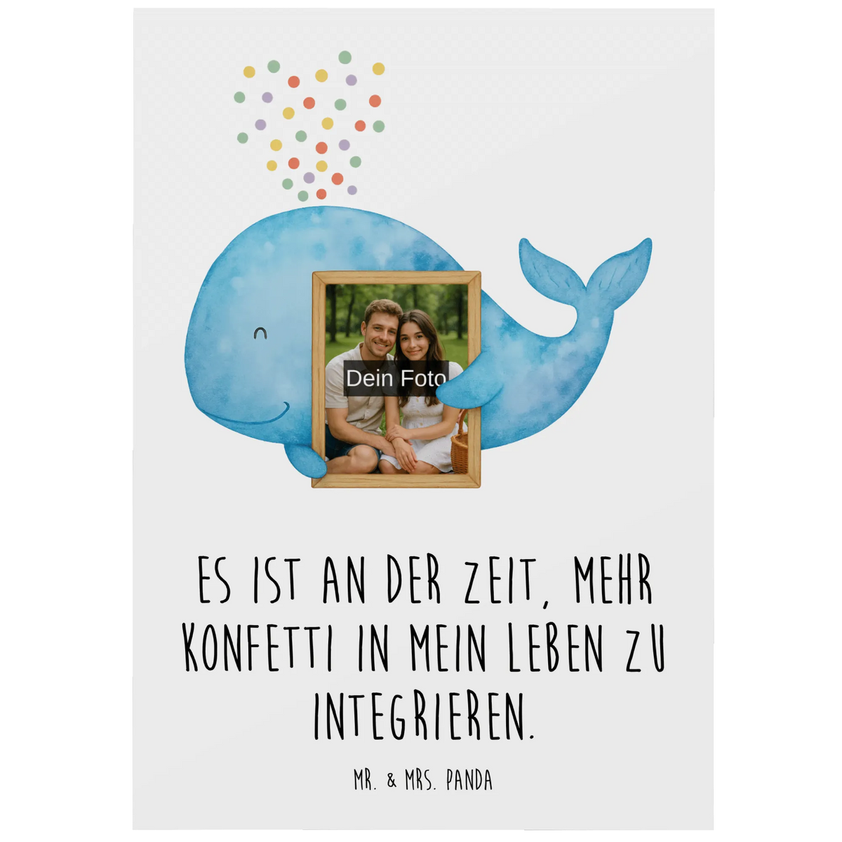 Personalisierte Foto Postkarte Wal Konfetti Design Postkarte mit Foto, grußkarte mit foto, Postkarte Foto, Personalisierte Foto Postkarte, Fotopostkarte, Foto Grußkarte, Fotokarte, personalisierte fotokarte, Foto Postkarte, Fotogrußkarte, Meerestiere, Urlaub, Meer, Abnehmen, Diät, Lebensabschnitt, Wale, Neuanfang, Geburtstag, Wal, Neustart, Motivation, Konfetti, Trennung