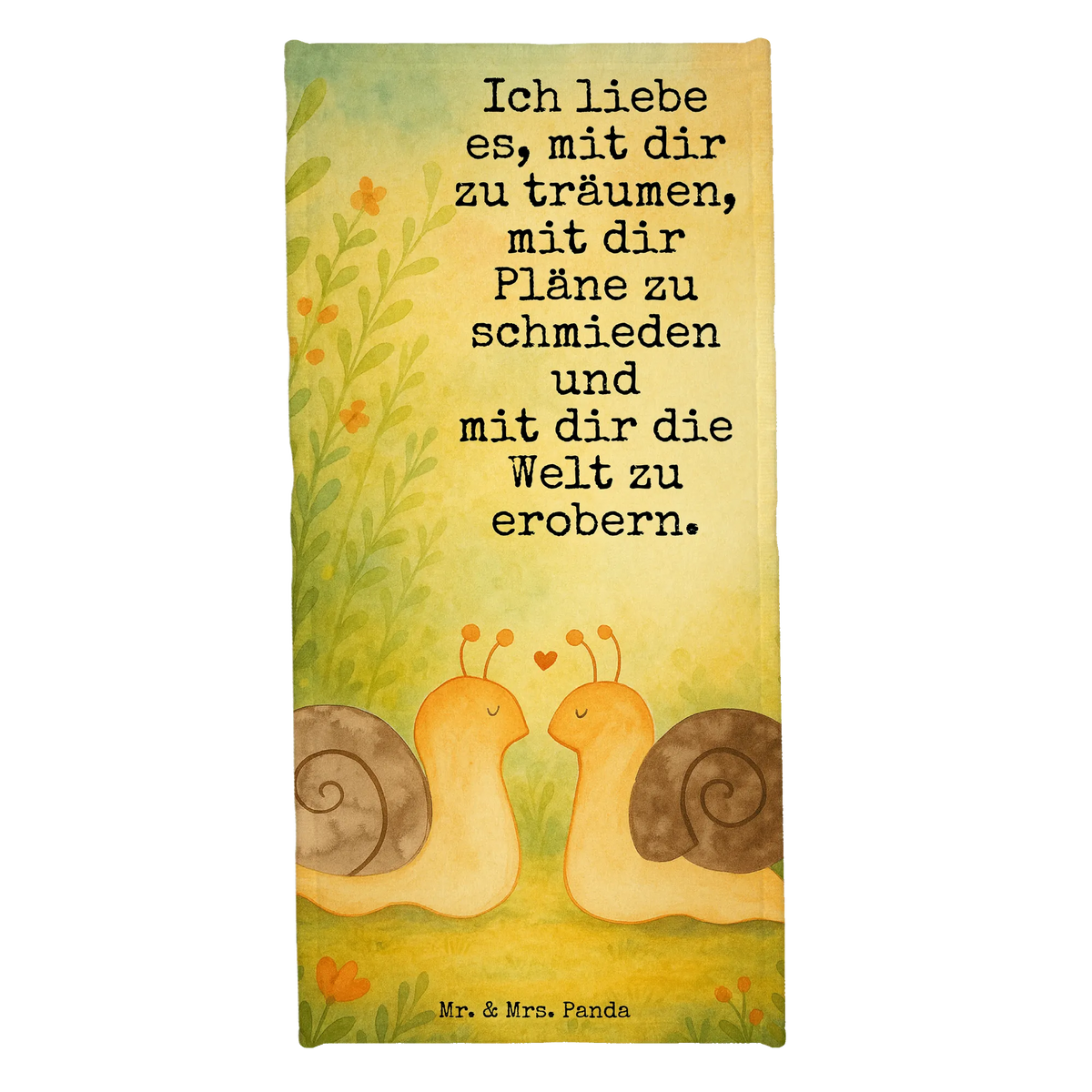 Hand towel Snails in love Design