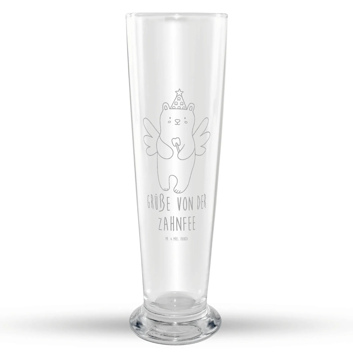 Weizenglas Bär Zahnfee Bier Glas, Bierglas, Weizen Glas, Weißbierglas, Mr & Mrs Panda Weizenglas, Weizenbier Glas, Teddy, Bär, Teddybär, Zahnfee, Erster Zahn, Milchzahn, Fee