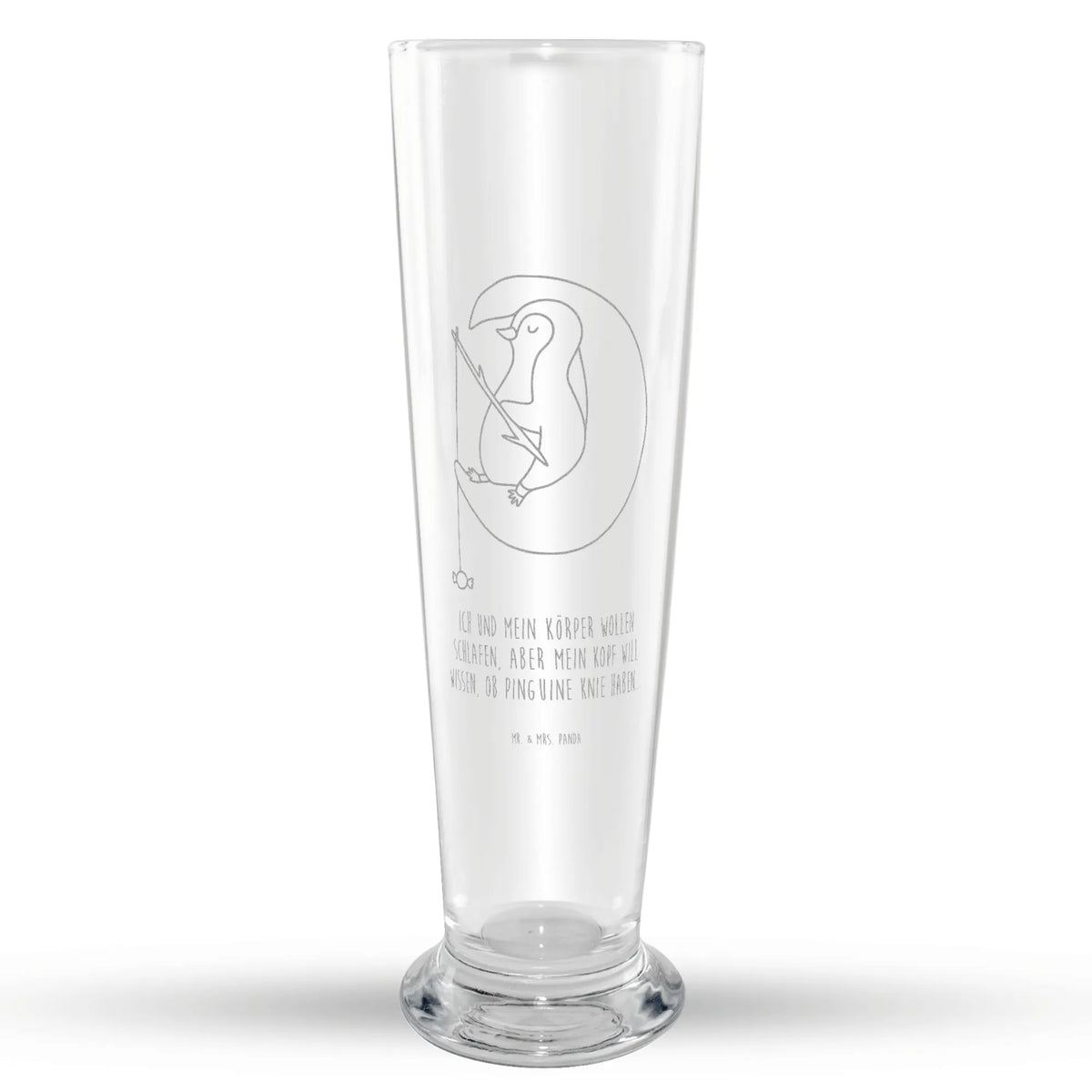 Weizenglas Pinguin Mond Vatertag, Weizen Glas, Weizenbier Glas, Weizenbierglas, Weizenglas, Pinguin, Schlafzimmer, schlafen, Schlafstörungen, Pinguine, Nachtruhe, Einschlafen, Gästezimmer, Spruch