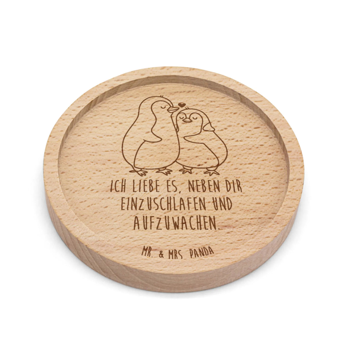Drewniana podkładka pingwiny zasypianie Miłość, przyjaciel, przyjaciółka, mąż, żona, wesele, zaręczyny, prośba o rękę, prezent miłosny, rocznica, dzień ślubu