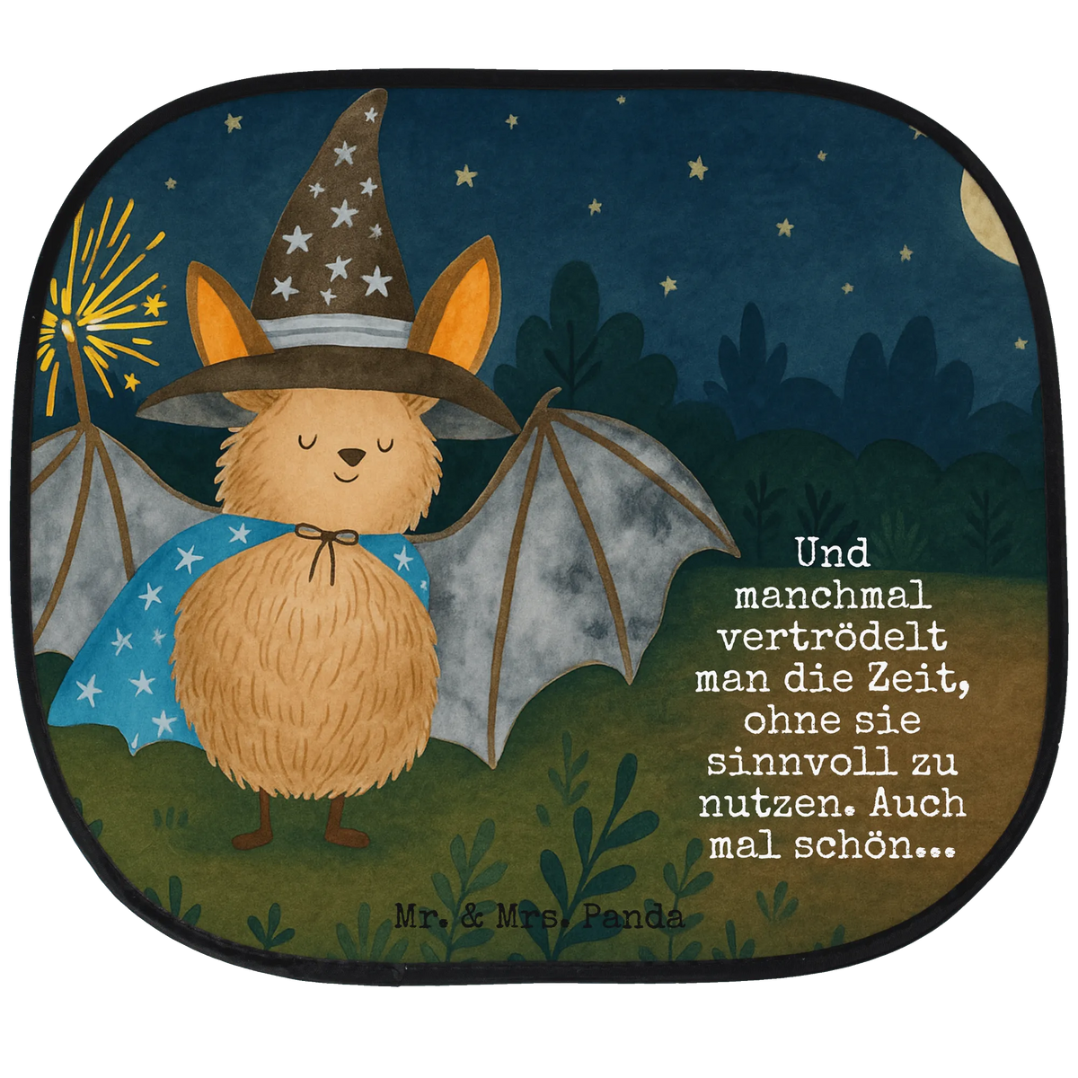Car sun shade bat wizard Design card, gift ideas, gifts, small animals, cute, cute animal motives, hand drawn, funny sayings, good mood, special gifts, animal lover, magicians, Bats, get in, sorcerers, women