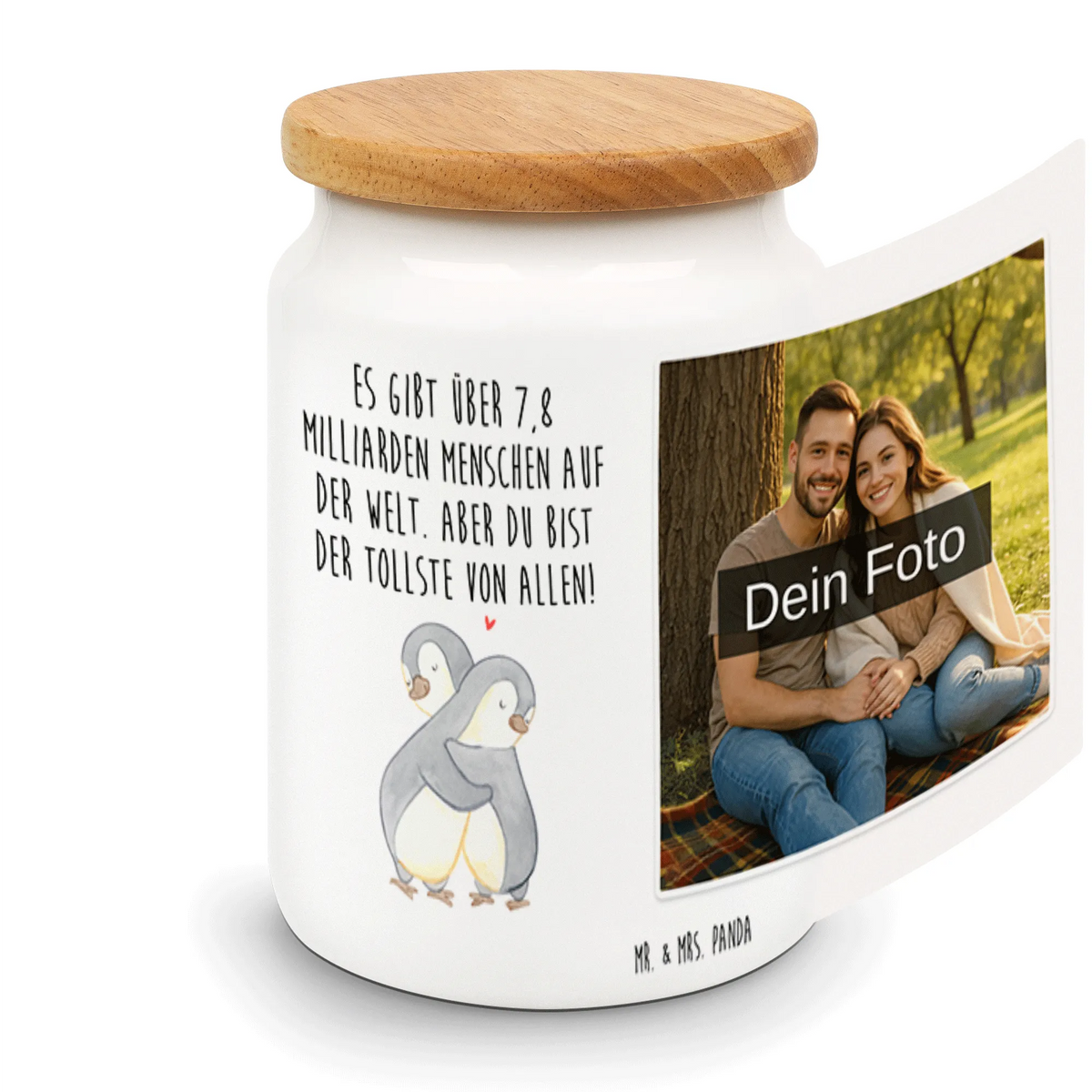 Personalized Photo Storage Canister penguins Cuddle Loving, Two, Together, Marriage, Proposal of marriage, Love gift, gift for her, gift for him, anniversary gift, Valentine's Day Gift for Women Love Gift Anniversary Wedding Anniversary Party Favor Gift for Girlfriend Gift for Partner Boyfriend Gift Token of Love for Men for Husband