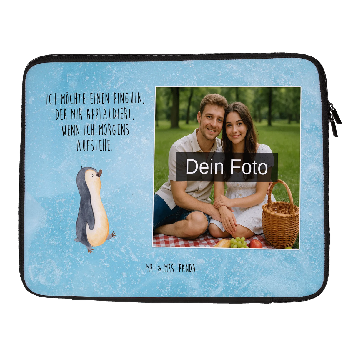 Spersonalizowana torba na notebook ze zdjęciem Pingwin maszerować Notebooktasche mit eigenem Foto, Foto Laptop Tasche, Laptoptasche Mit Fotodruck, Laptoptasche mit eigenem Foto, Laptoptasche mit Foto, Wasserfeste Notebooktasche Mit Wunschfoto, Laptoptasche mit Bild, Pinguin, Familie, Frühaufsteher, Bruder, Langschläfer, Schwester, Pinguine