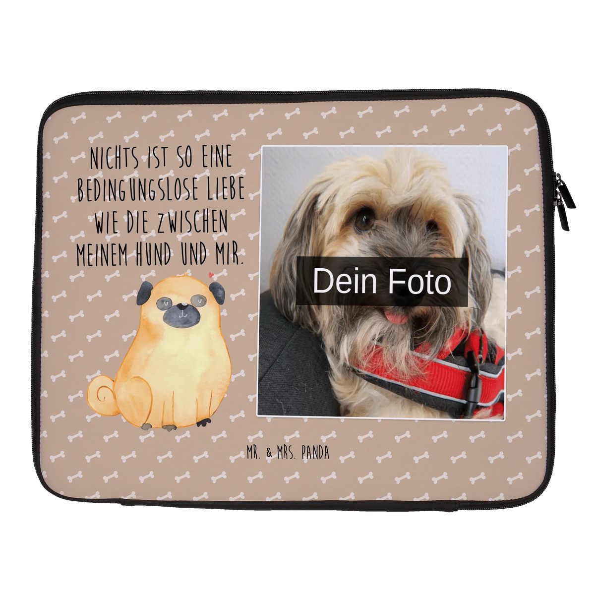 Personalisierte Foto Notebook Tasche Mops Laptoptasche mit Bild, Wasserfeste Notebooktasche Mit Wunschfoto, Notebooktasche mit eigenem Foto, Laptoptasche mit Foto, Laptoptasche Mit Fotodruck, Foto Laptop Tasche, Laptoptasche mit eigenem Foto, Sprüche, Hunderasse, Hundebesitzer, Hundemotiv, Hund, Haustier, Tierliebhaber, Mops, Liebe, Hundeliebe