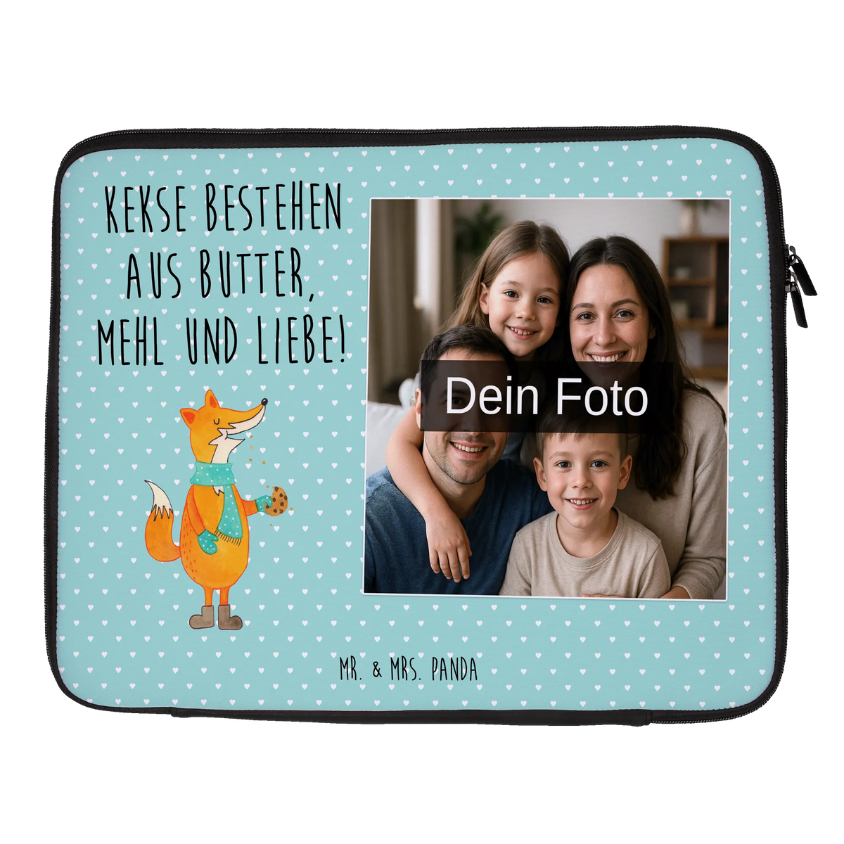 Personalisierte Foto Notebook Tasche Fuchs Keks Wasserfeste Notebooktasche Mit Wunschfoto, Laptoptasche mit eigenem Foto, Laptoptasche Mit Fotodruck, Laptoptasche mit Bild, Notebooktasche mit eigenem Foto, Foto Laptop Tasche, Laptoptasche mit Foto, Fuchs, Winter, Küche Deko, Kekse, Backen Spruch, Füchse, Weihnachtszeit, Liebe, Plätzchen