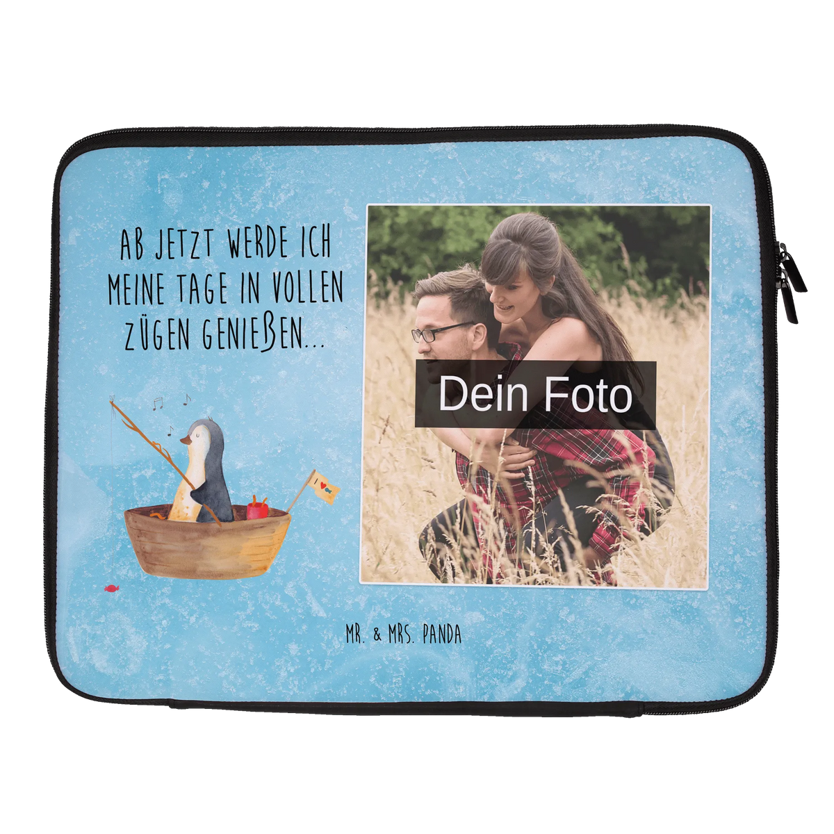 Spersonalizowana torba na notebook ze zdjęciem pingwin łódka wędkarska Wasserfeste Notebooktasche Mit Wunschfoto, Notebooktasche mit eigenem Foto, Laptoptasche mit eigenem Foto, Laptoptasche mit Foto, Foto Laptop Tasche, Laptoptasche Mit Fotodruck, Laptoptasche mit Bild, Pinguin, Geschenkidee Liebeskummer, Angelboot, Leben, Neustart, Neuanfang, Genießen, Lebenslust, Angeln, Trennung, Motivation, Scheidung, Pinguine, Boot