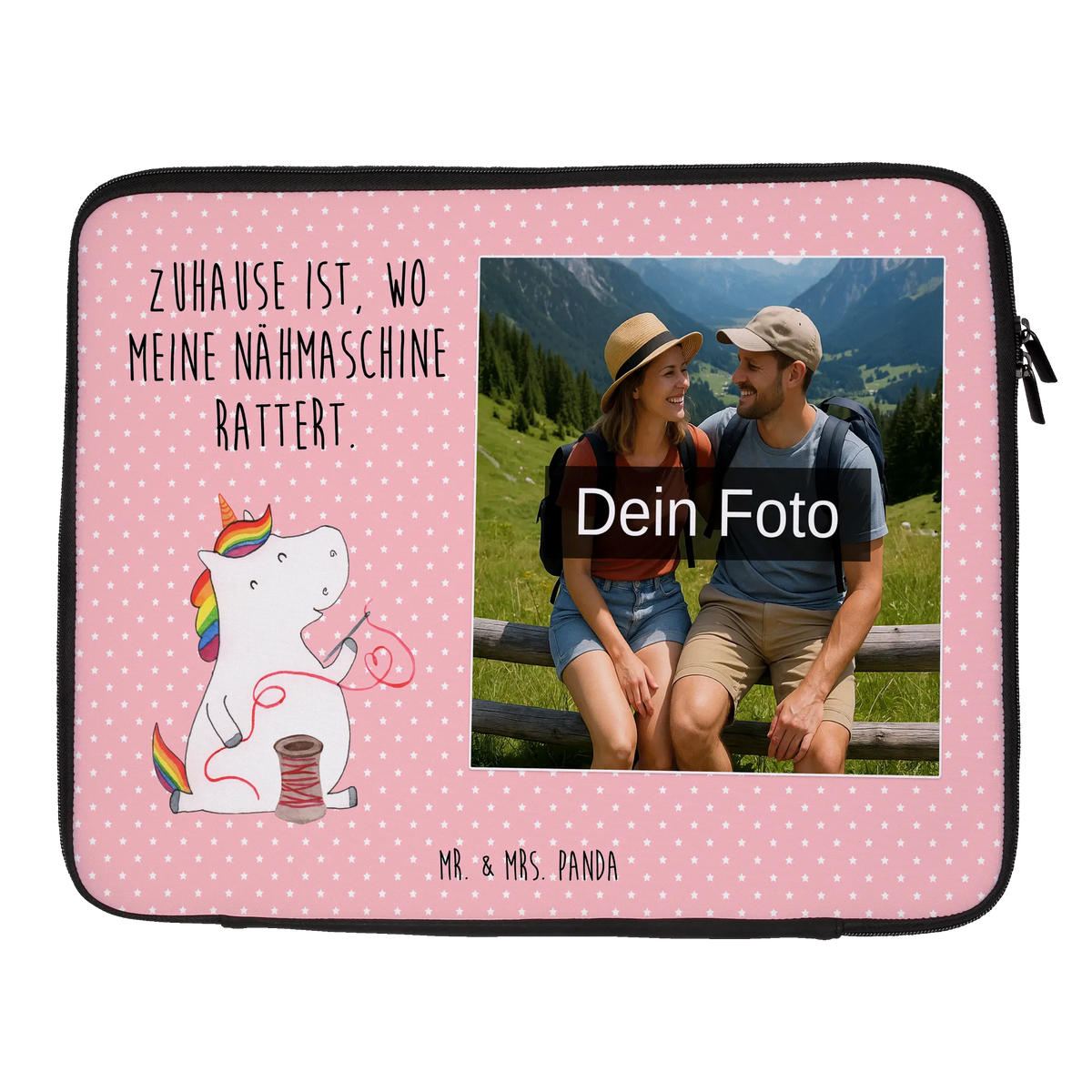 Spersonalizowana torba na notebook ze zdjęciem Jednorożec krawcowa Jednorożec, jednorożce, dekoracje jednorożca
