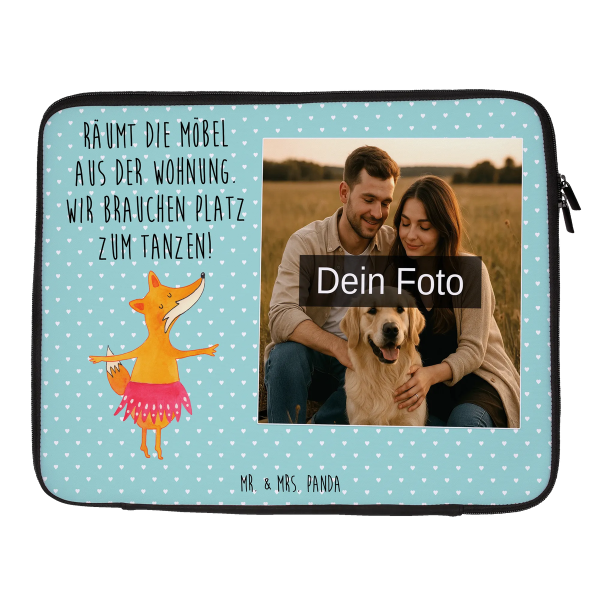 Personalized Photo Notebook Bag Fox ballerina animal lover, foxes, forest wildlife, clever as a fox, fox saying, ballet, dancing, birthday, invitation, dancer, vixen