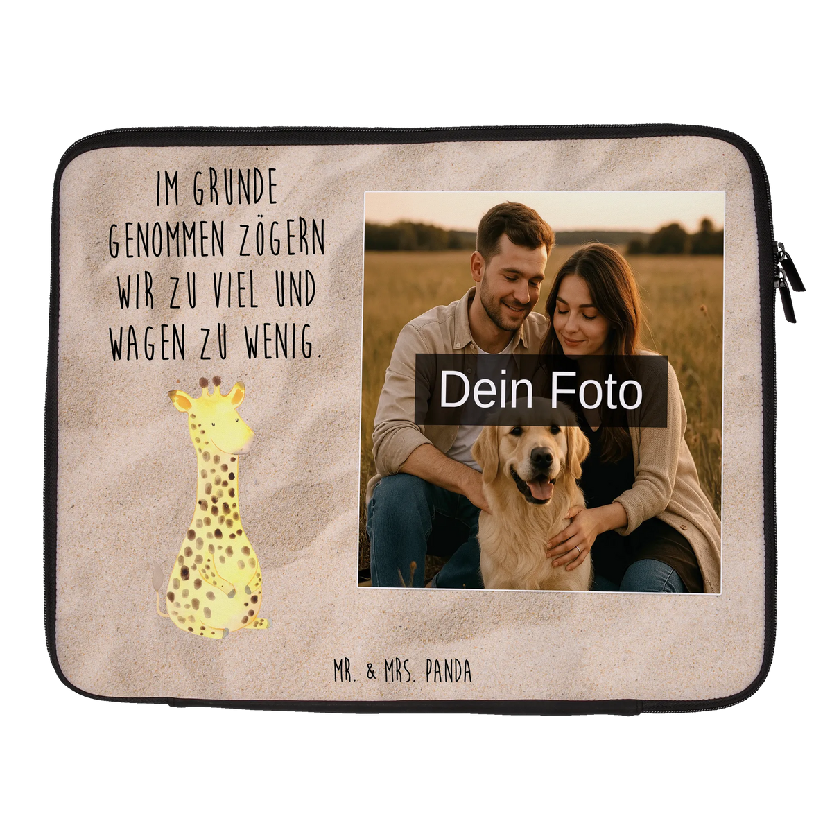 Personalized Photo Notebook Bag giraffe Satisfied Africa, Adventure