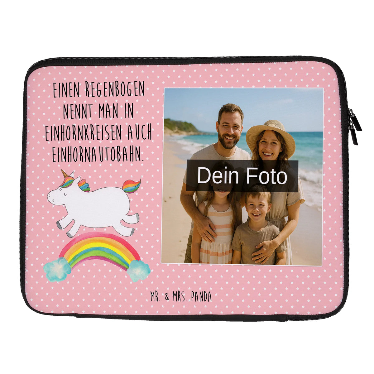 Spersonalizowana torba na notebook ze zdjęciem jednorożec tęcza Jednorożec, dekoracje jednorożca, jednorożce