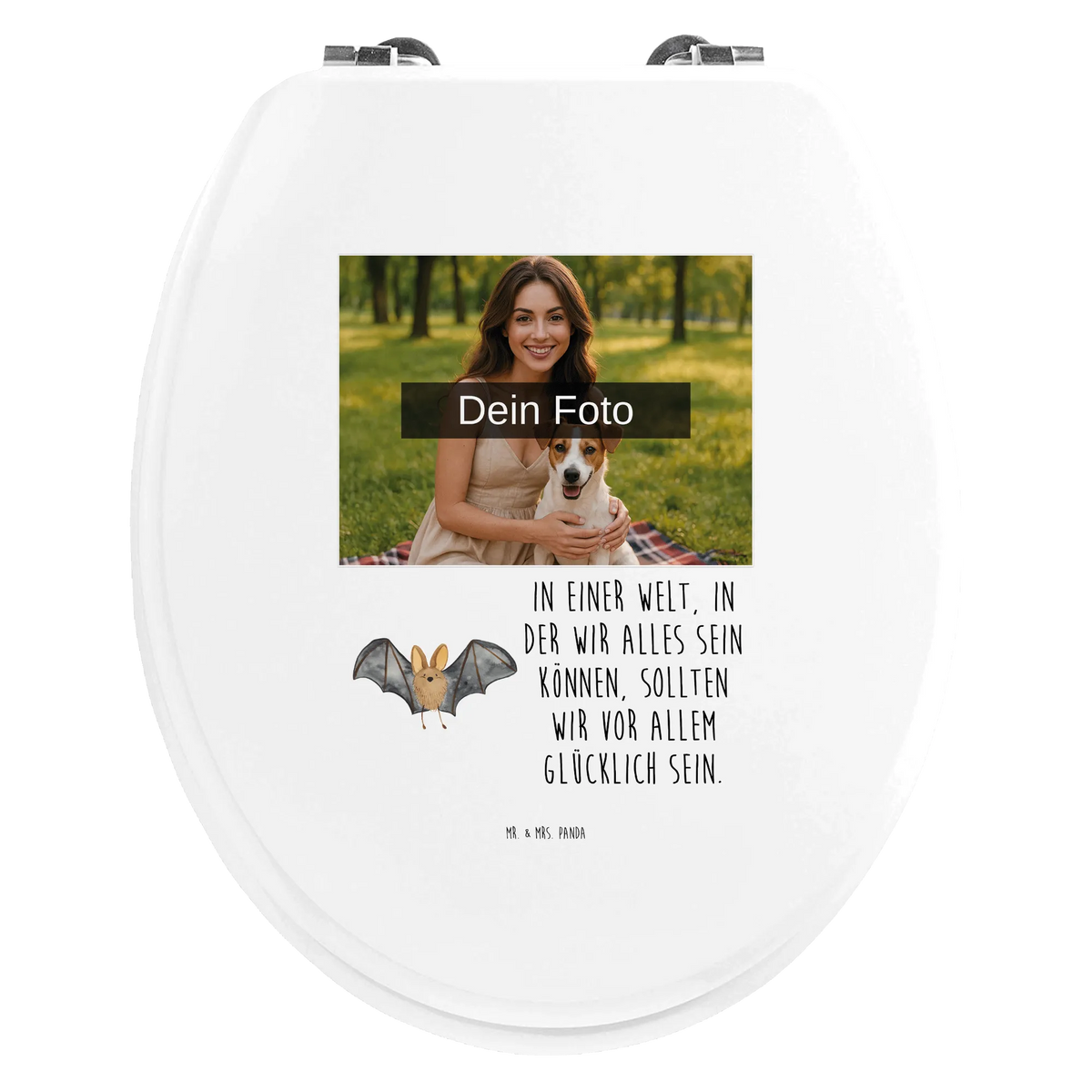 Personalisierter Foto WC Sitz Motiv Fledermaus Flügel Design Personalisierter Toilettendeckel mit Foto, WC Sitz mit Namen, Toilettendeckel mit Namen, Personalisierter WC-Sitz, Personalisierter Klodeckel, Personalisierte Klobrille, Lustige Sprüche, Tiere, Tiermotive, Gute Laune