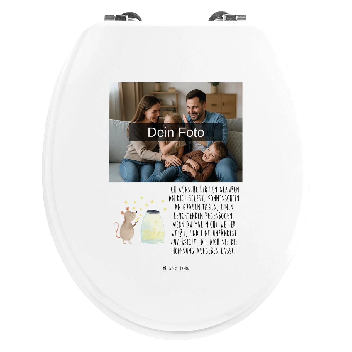 Personalisierter Foto WC Sitz Motiv Maus Sterne Design Toilettendeckel mit Namen, Personalisierte Klobrille, WC Sitz mit Namen, Personalisierter WC-Sitz, Personalisierter Klodeckel, Personalisierter Toilettendeckel mit Foto, Tiermotive, Gute Laune, lustige Sprüche, Tiere, Kind, Geburt, Taufe, Träume, Maus, Schwangerschaft, Geburtstag, Sterne, Kindergeburtstag, erstes Kind, Wunsch, Hoffnung, Taufgeschenk