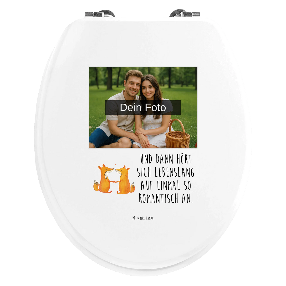 Personalisierter Foto WC Sitz Motiv Füchse Liebe Design Personalisierter WC-Sitz, WC Sitz mit Namen, Personalisierter Toilettendeckel mit Foto, Toilettendeckel mit Namen, Personalisierte Klobrille, Personalisierter Klodeckel, Fuchs, Liebe, Liebespaar, Freund, Verlobte, Freundin, Paar, Liebesbeweis, Partner, Ehe, Ehefrau, Ehemann, Füchse, Fox