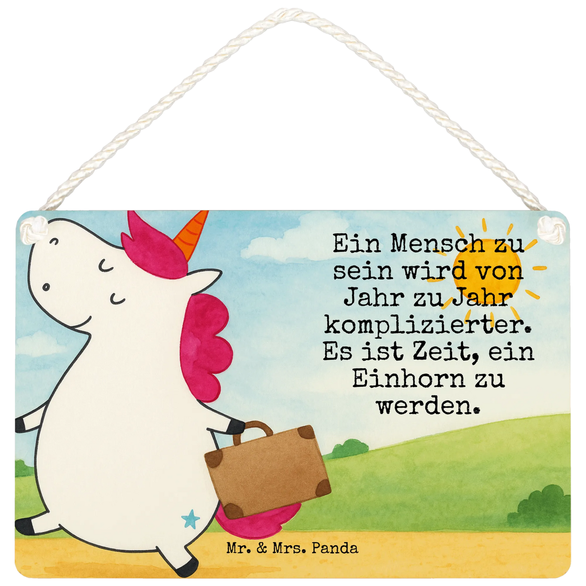 Deko Schild Einhorn Koffer Design kleine aufmerksamkeit, sprüche schild, Dekoration Schild, Türschild, Deko Wandtafel, wandtafel, Schild, Deko Wandbild, Deko Schild, hängeschild, holzbild, dekotafel, Motivschild, Spruchschild, Dekoschild, Wandbild Holz, wandhänger, Holzschild, Wandschild, Dekobrett, Unicorn, Einhorn, Einhörner, Einhorn Deko, Albern, Abenteuer, Reise, Koffer, Kind, Lustig, Erwachsen, Gepäck, Spaß, Witzig, Verreisen
