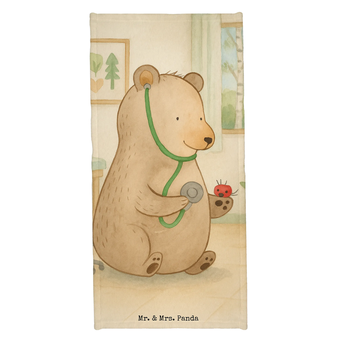 Hand towel bear Physician Design teddy bear, cuddly toy, Doctor