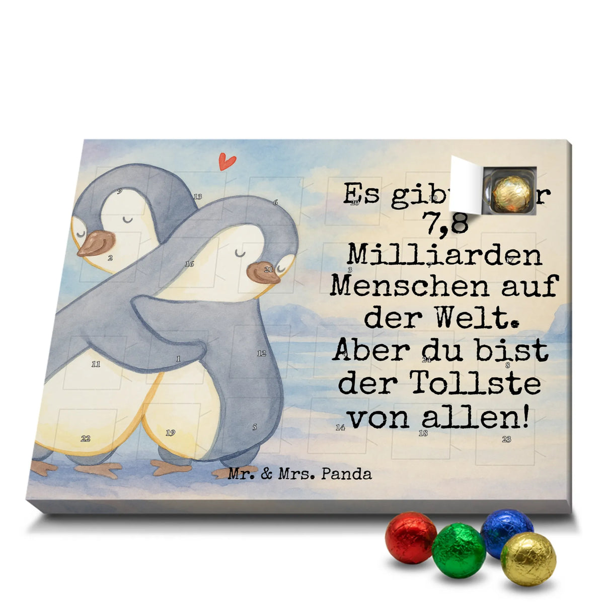 Chocolate advent calendar penguins Cuddle Design gift for him, gift for her, Love gift, Proposal of marriage, Marriage, Loving, Together, Two, anniversary gift, Valentine's Day Gift for Women Love Gift Anniversary Wedding Anniversary Party Favor Gift for Girlfriend Gift for Partner Boyfriend Gift Token of Love for Men for Husband